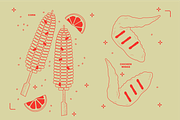 BBQ Food Vector Illustrations, a Food Illustration by TheFoodAtlas (Thumbnail 6 of 17)