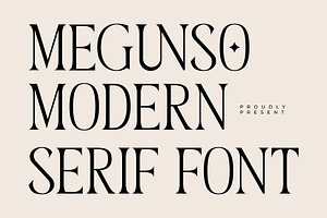 Megunso - Modern Serif Font