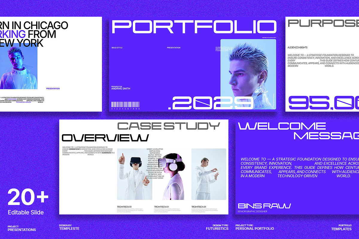 Personal Portfolio Presentation Deck, a Presentation Template by Templeste (Photo 1 of 7)