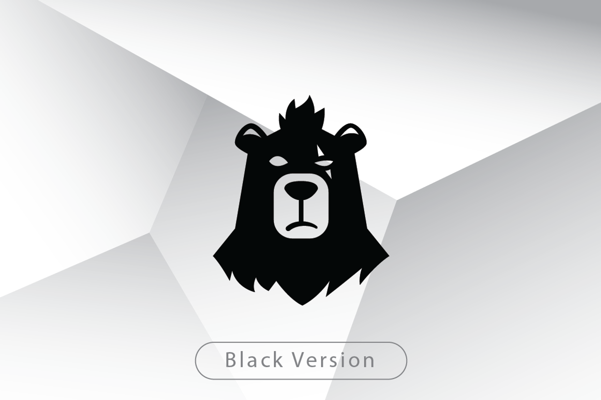 Mohawk Bear with Scar Logo Template, a Branding & Logo Template by Heavtryq Design (Photo 4 of 4)