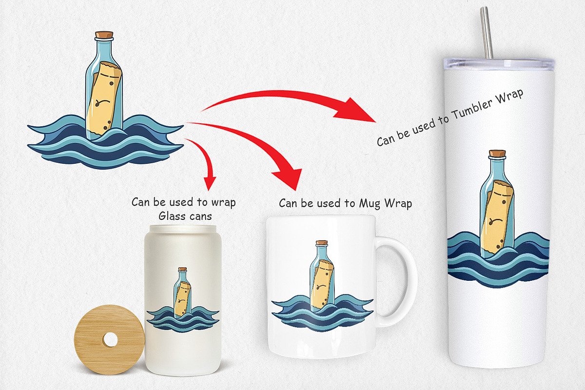 Message in a Bottle Clipart, a Graphic by Artnoy (Photo 4 of 5)
