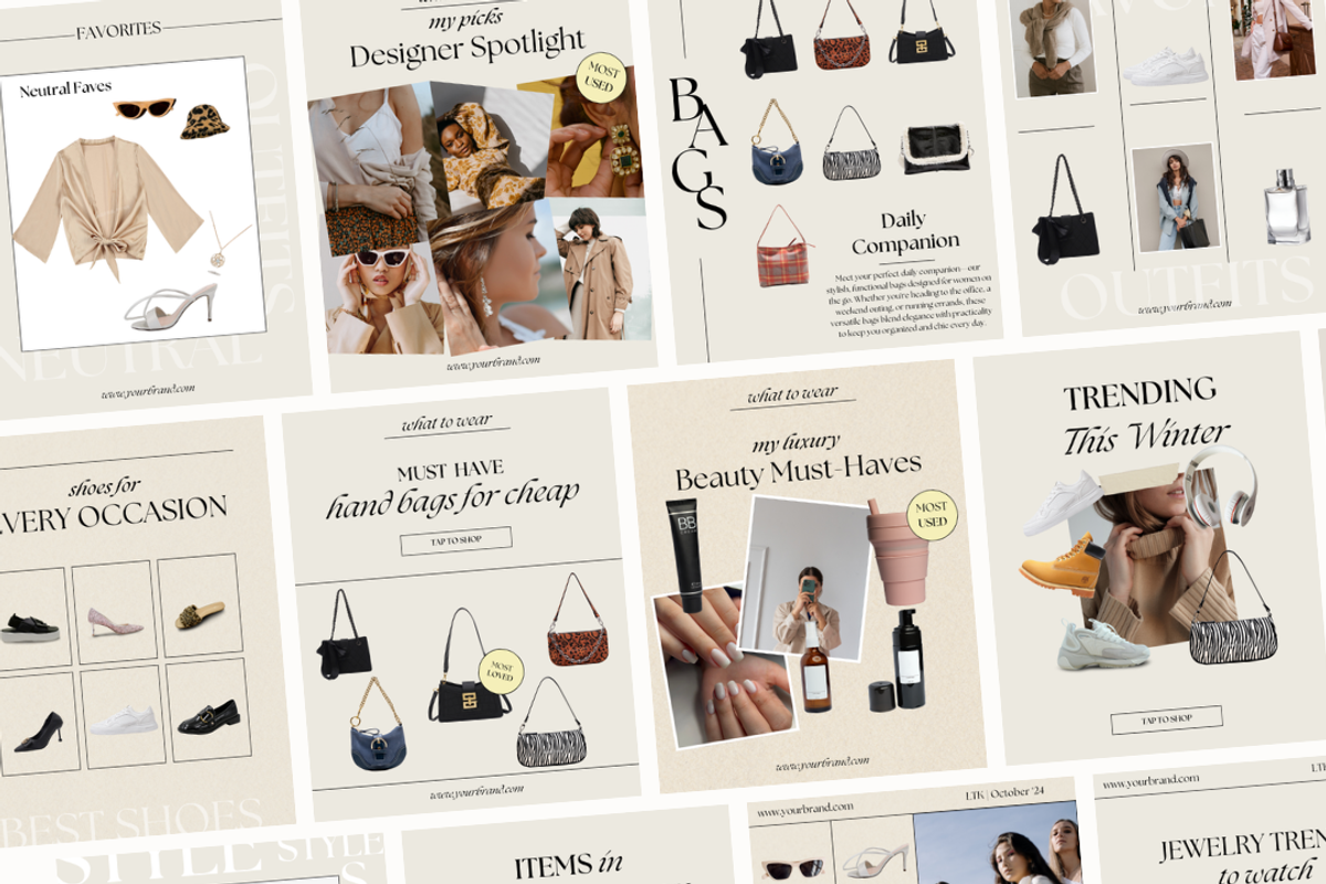20 x LTK Collage Templates for Canva