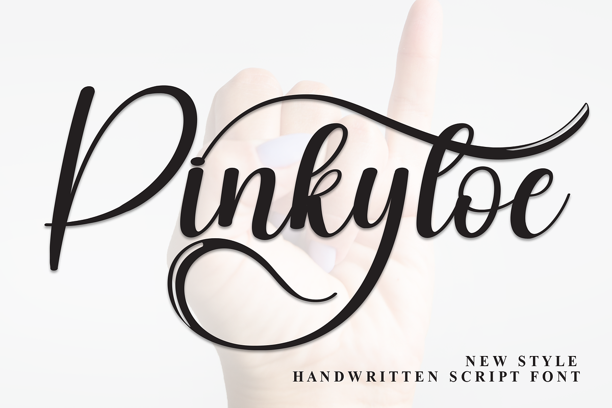Pinkytoe | Script Font, a Handwritten Font by Scratchones (Photo 1 of 9)