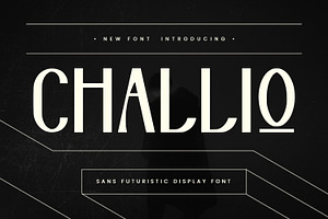 Challio Futuristic Display Font, a Sans Serif Font by Maulana Creative