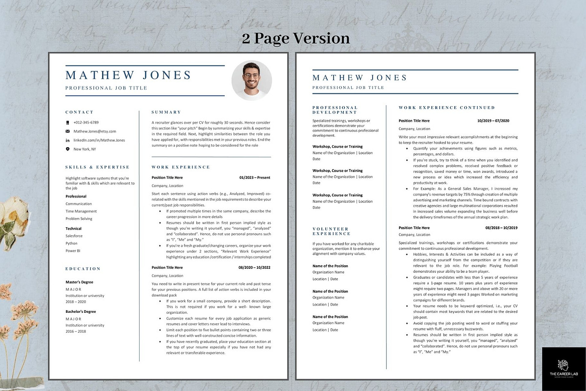 Resume/ ATS CV for Word Pages GDocs, a Resume Template by The Career Lab (Photo 4 of 10)