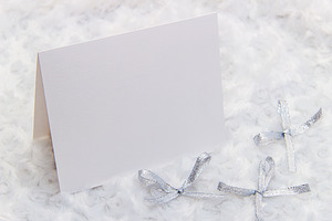 Mockup. White card.