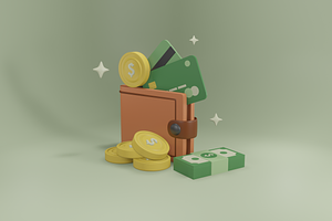 Money And Payment 3D Illustration