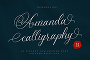 Amanda Calligraphy, a Script Font by RockboyStd (Thumbnail 1 of 12)