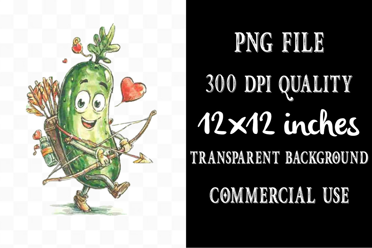 Pickle Valentine Clipart, an Illustration by Designking (Photo 5 of 5)