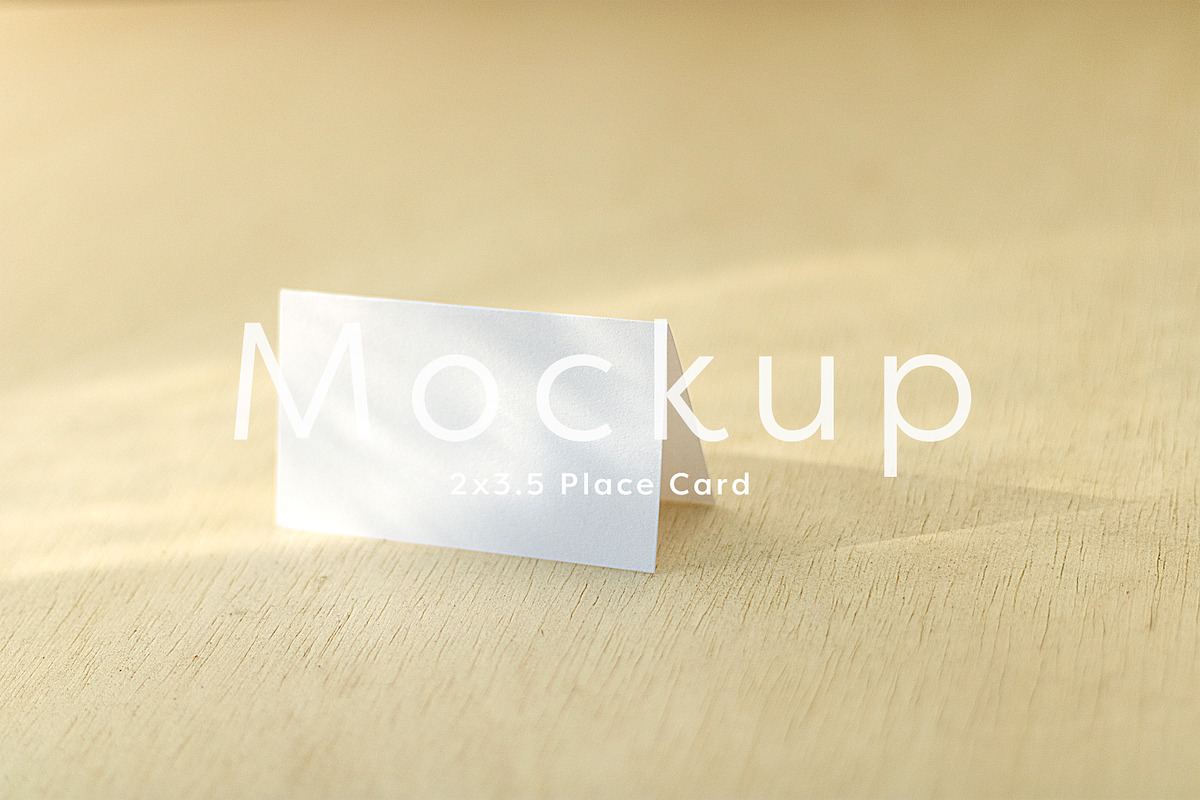 Simple 2x3.5 Tented Card Mockup, a Print Template by ILLONA GRAPHICS (Photo 1 of 5)