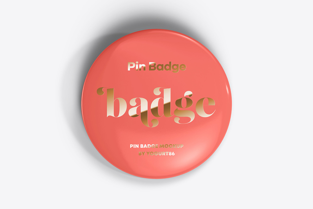 Pin Badge Mock-up, a Merchandise Mockup by Yogurt86 (Photo 16 of 16)