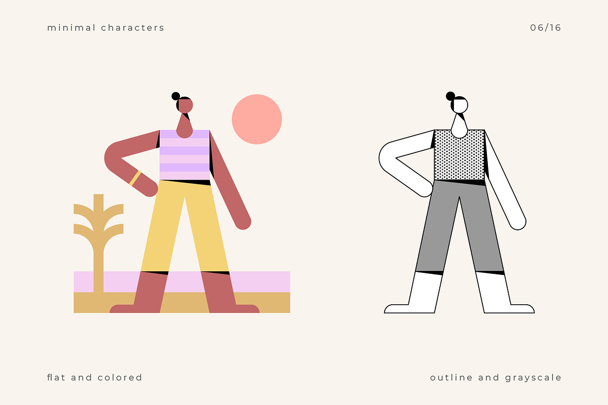 Minimal Character Set, a Person Illustration by Léo Alexandre (Photo 7 of 18)