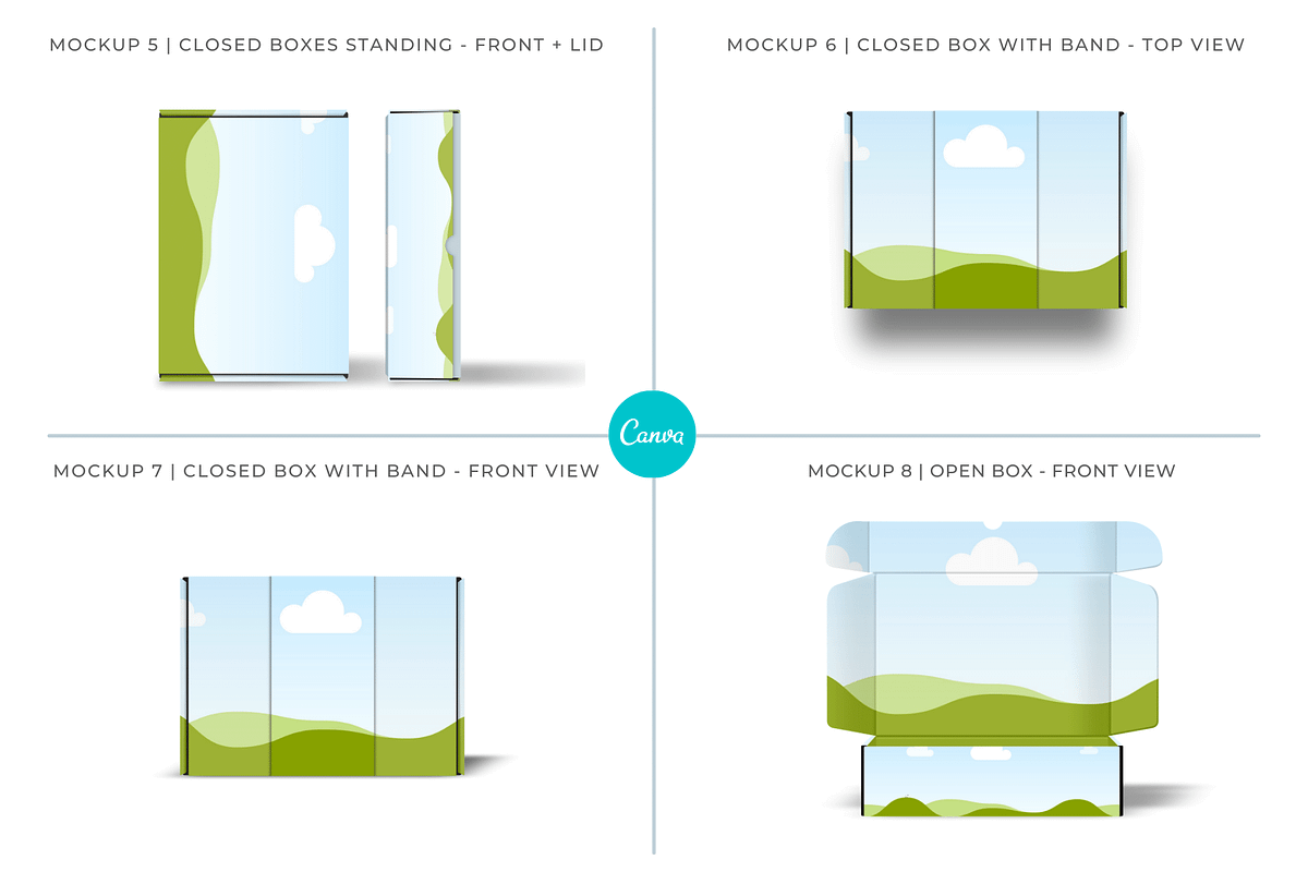 Mailer Box Mockup for Canva, a Packaging Mockup by Mockup Scene (Photo 5 of 17)