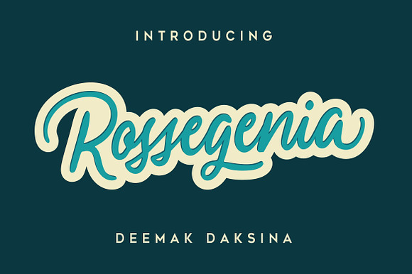 Rossegenia - Cursive Script Font preview 7