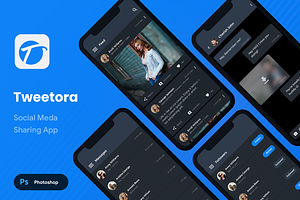 Social Network App UI Kit Tweetora