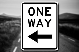 New One Way (Left) Sign Decal