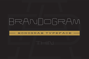 Brandogram Thin - Monogram Typeface, a Slab Serif Font by Bogdan Casota