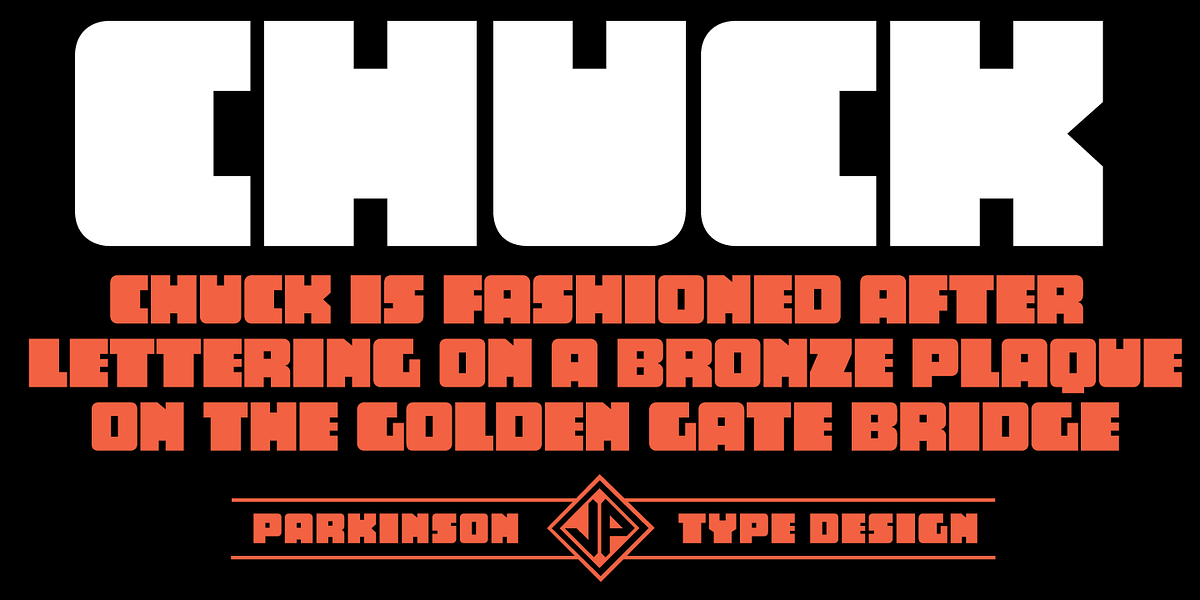 Chuck, a Sans Serif Font by Parkinson Type Design