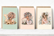 Cute Forest Fairy PNG Clipart Bundle, a Seasonal Illustration by Canvas Craft (Thumbnail 4 of 10)