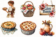 Vintage Thanksgiving Clipart, an Illustration by OK Design (Thumbnail 3 of 4)