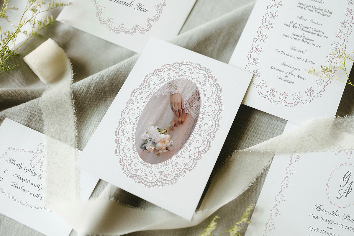 Vector Lace Frames & Vintage Doilies, an Object Graphic by Berentine.art (Photo 4 of 15)