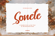 Sonete Script Font, a Script Font by Berdansabersama (Thumbnail 1 of 9)