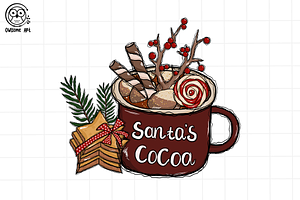 Santa's Cocoa Sublimation