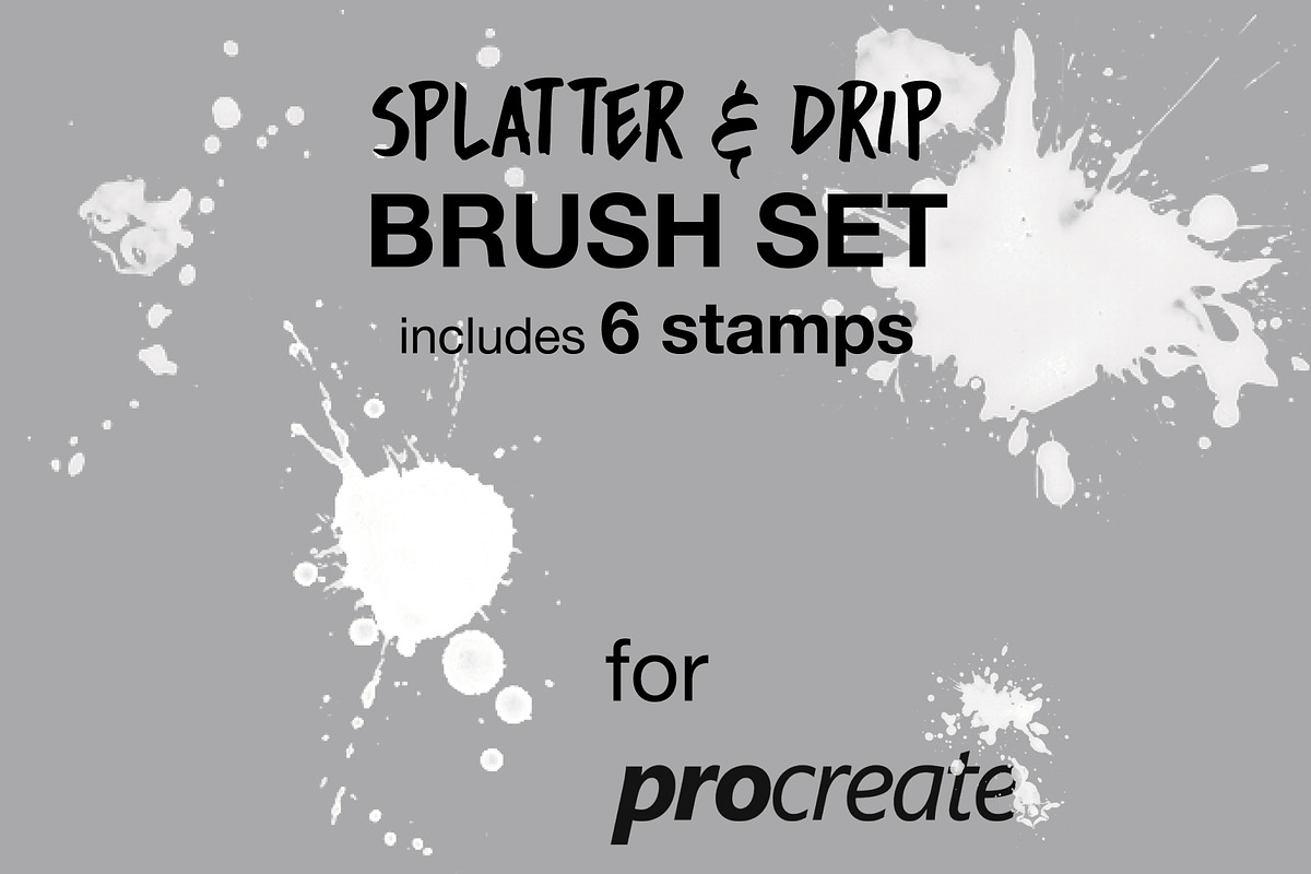 Splatter & Drip Stamp Brush Set, a Brush Add-On by Nancy Ingersoll (Photo 6 of 6)