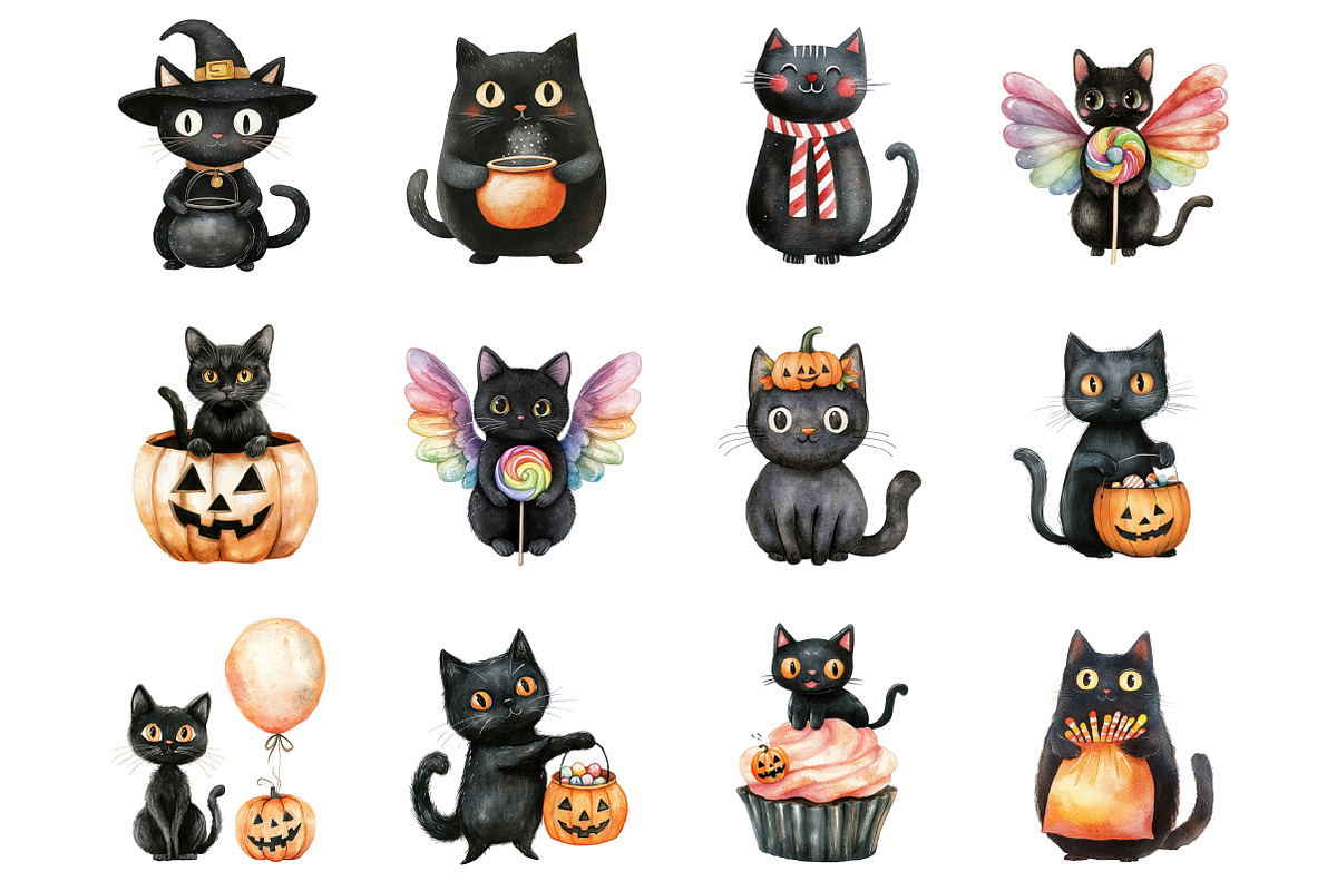 Funny Halloween Black Cat, an Illustration by Design Market (Photo 2 of 3)