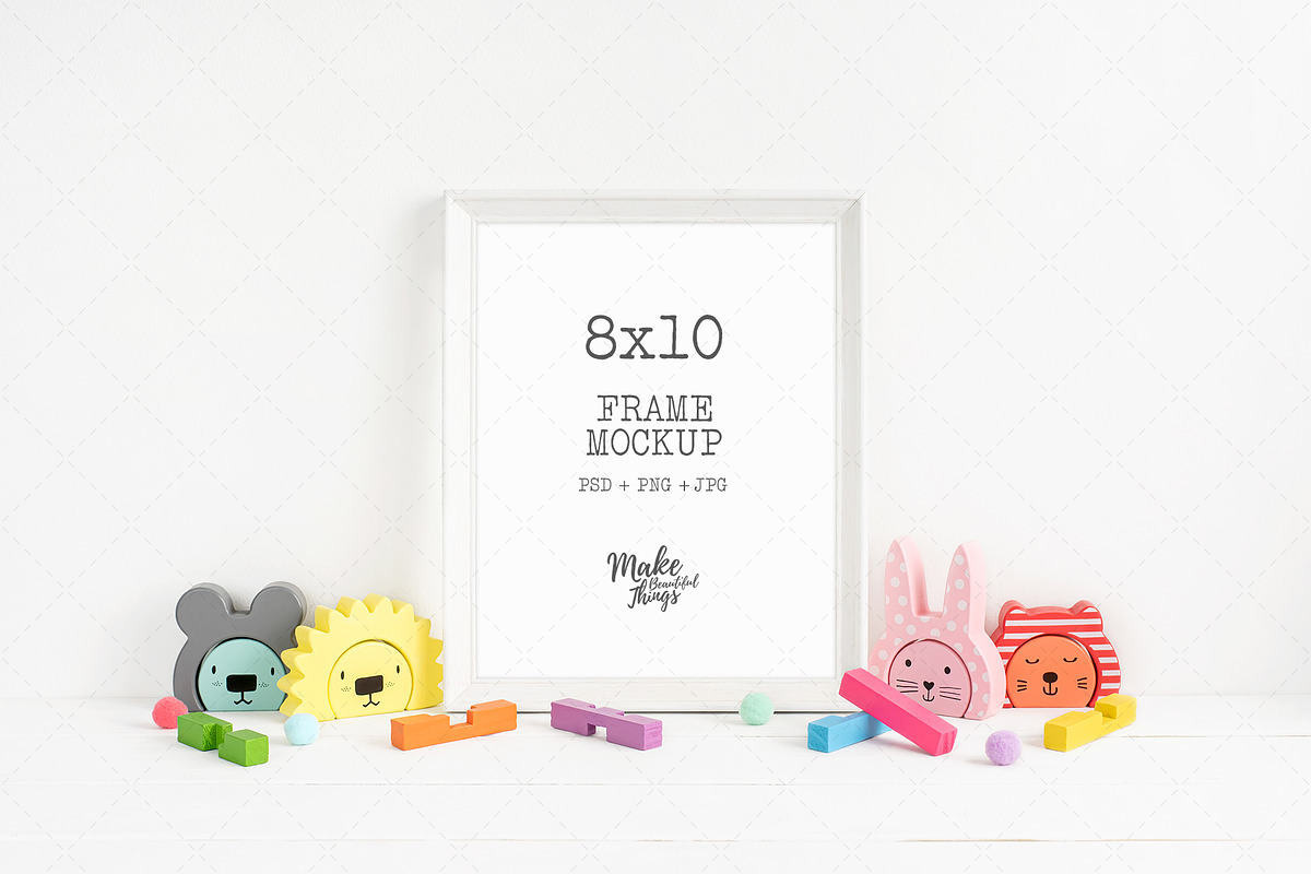 8x10 Nursery Frame Mockup, a Print Template by Make Beautiful Things (Photo 1 of 6)