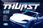 Thuast Sporty, a Sans Serif Font by Glyphstyle (Thumbnail 1 of 10)