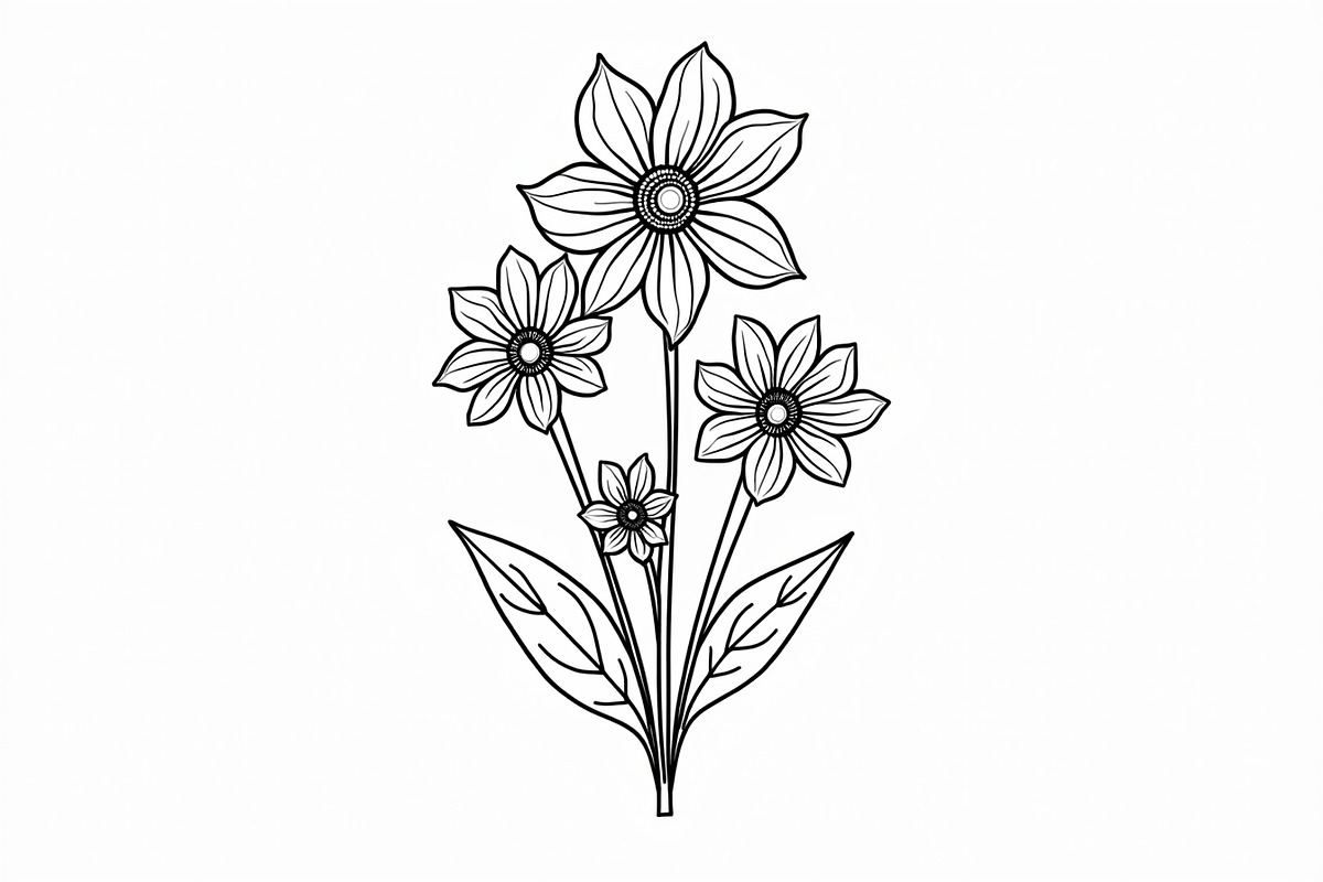 Floral Coloring Book for Adults Set, an Illustration by Creativeshirt (Photo 5 of 9)