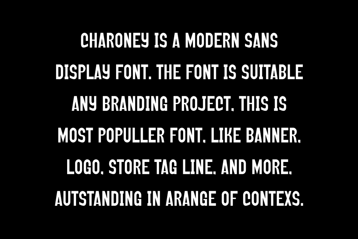 Charoney - Modern Sans Font, a Sans Serif Font by QR Design Studio (Photo 4 of 6)