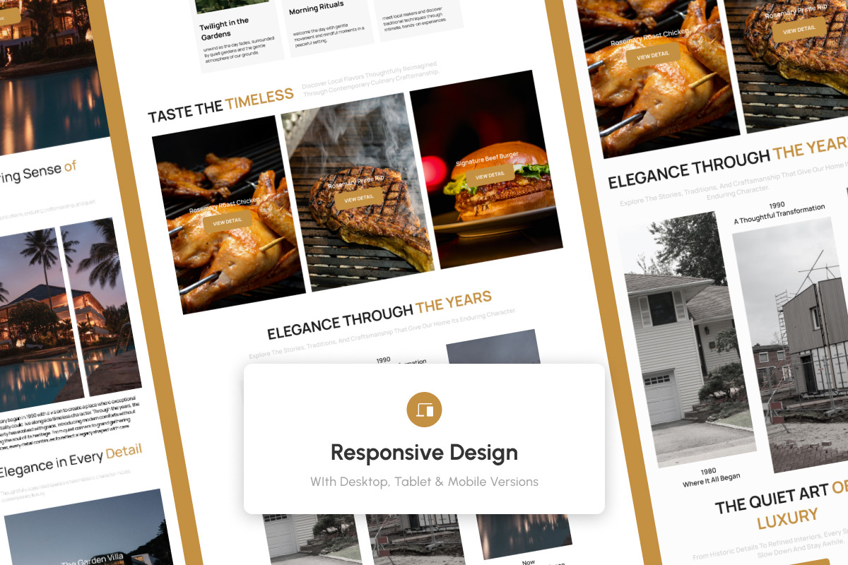 Cusion Heritage Luxury Hotel Landing, a Landing Page Template by trabaskriya (Photo 3 of 5)