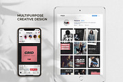 Grid - Instagram Puzzle Feed, a Social Media Template by Plan B (Thumbnail 4 of 6)