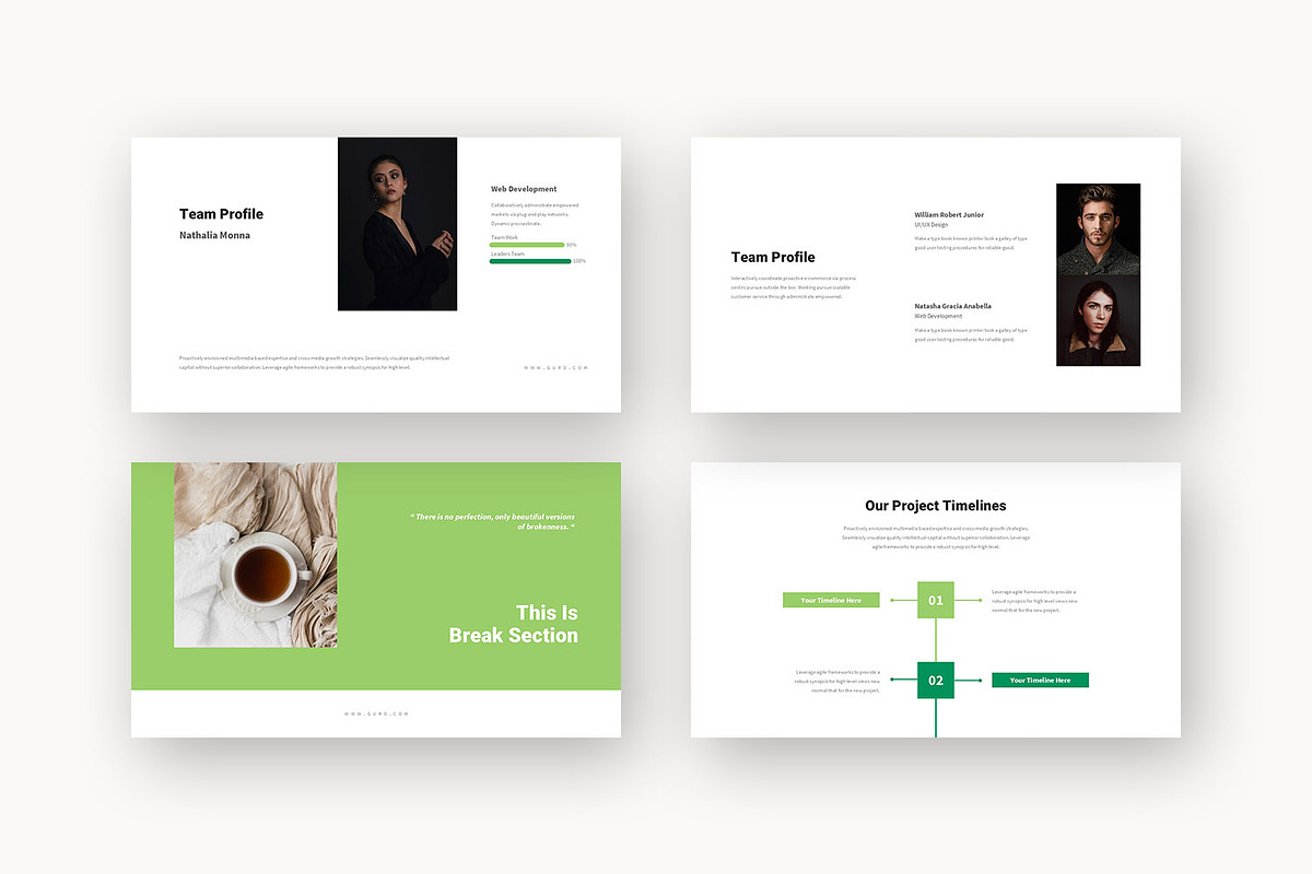 Guro : Green Business Google Slides, a Presentation Template by Punkl Camp (Photo 4 of 16)