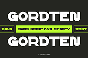 Gordten - Baseball Font, a Sans Serif Font by Iqsiart Studio (Thumbnail 1 of 9)