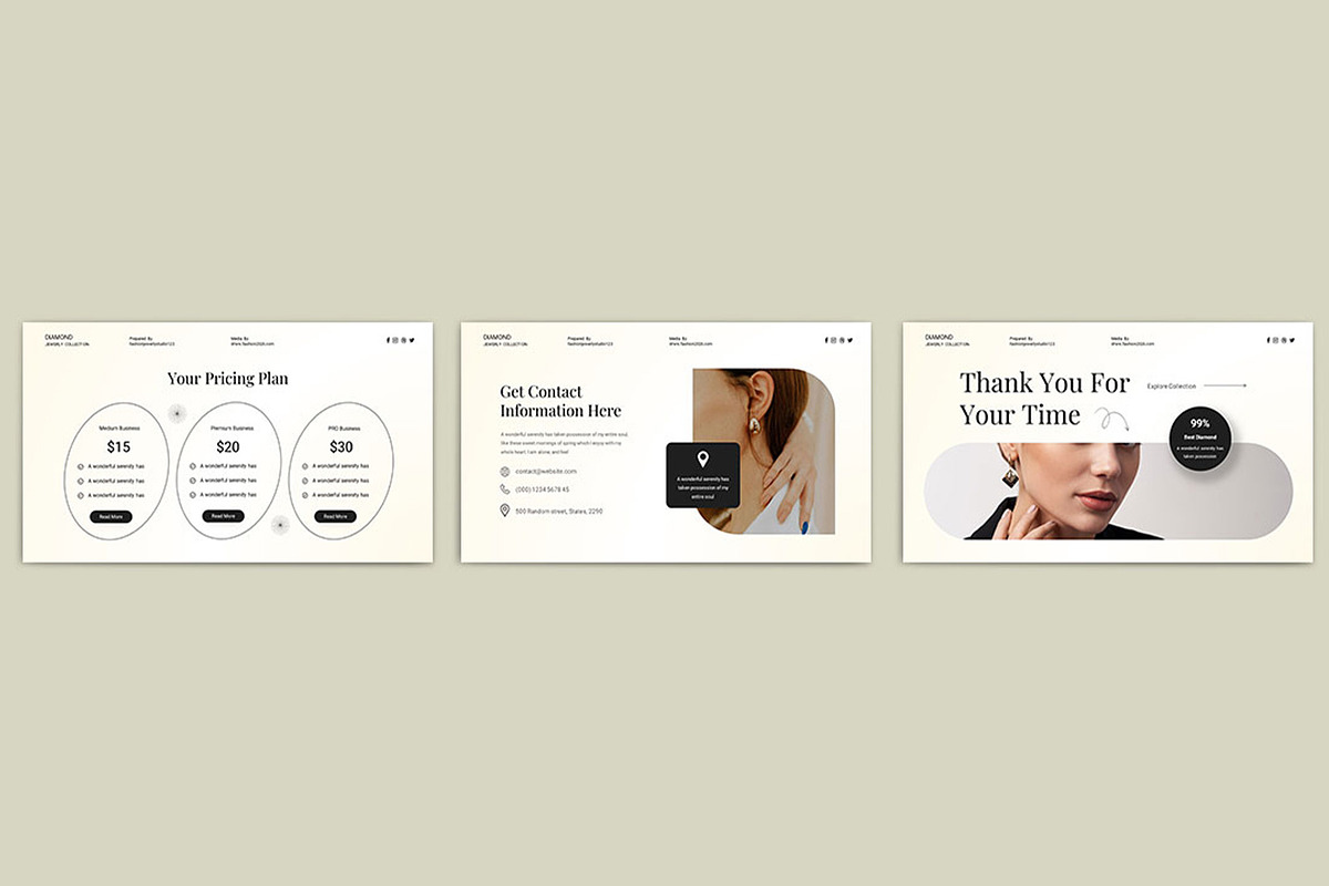 Jewerly Presentation Template, a Presentation Template by TypeMakers (Photo 2 of 5)