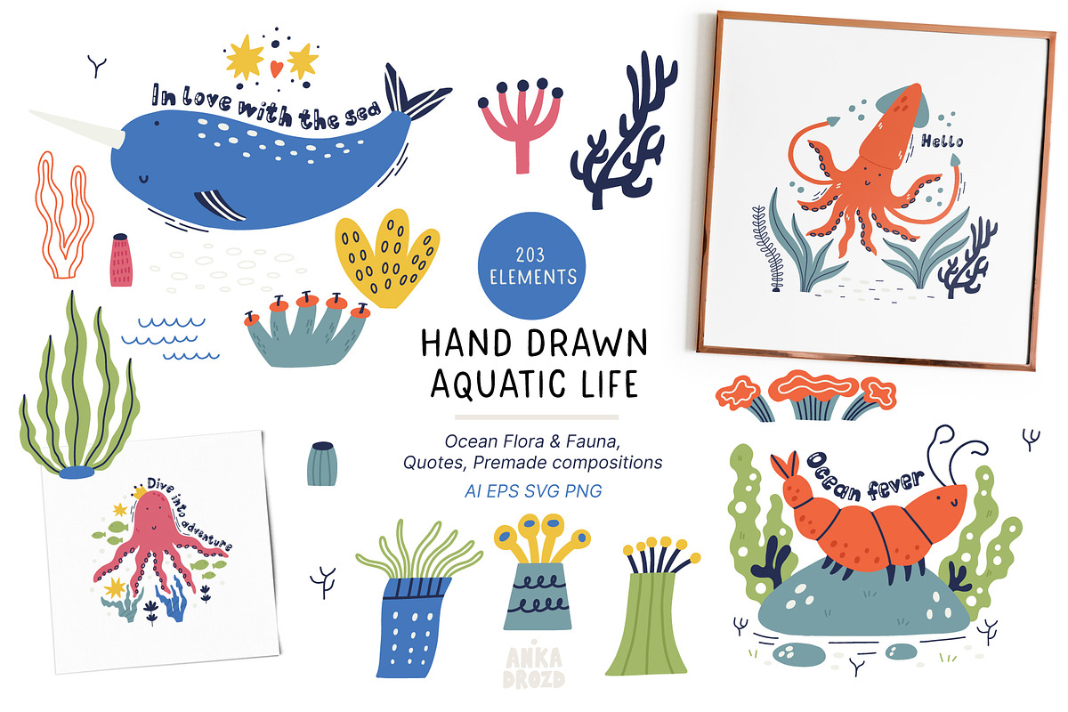 Aquatic Life, an Animal Illustration by AnkaDrozd (Photo 1 of 12)