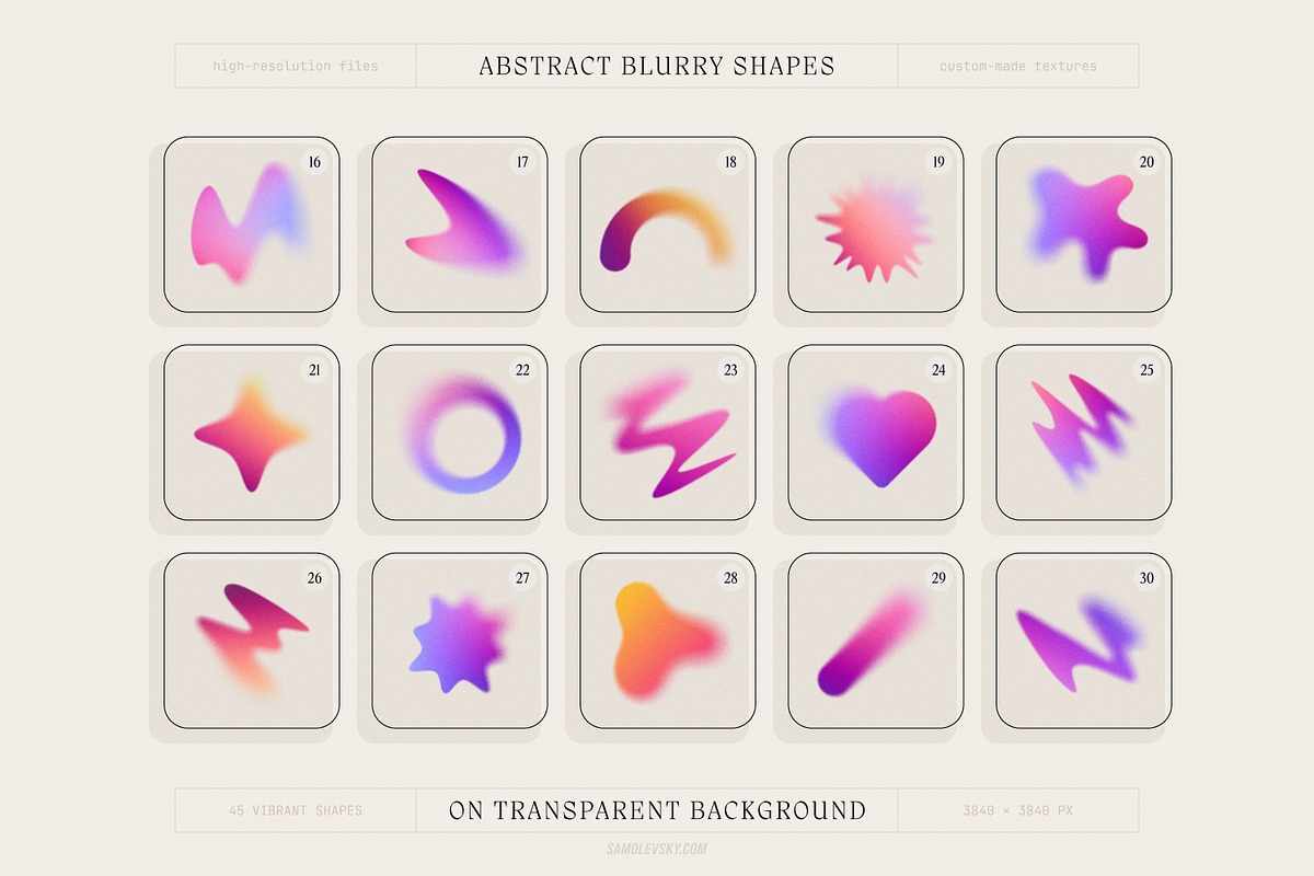 Grainy Shapes and Blurry Gradients, an Object Graphic by Samolevsky (Photo 3 of 15)