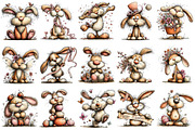 Whimsical Easter Bunny Clipart, an Illustration by OK Design (Thumbnail 3 of 6)