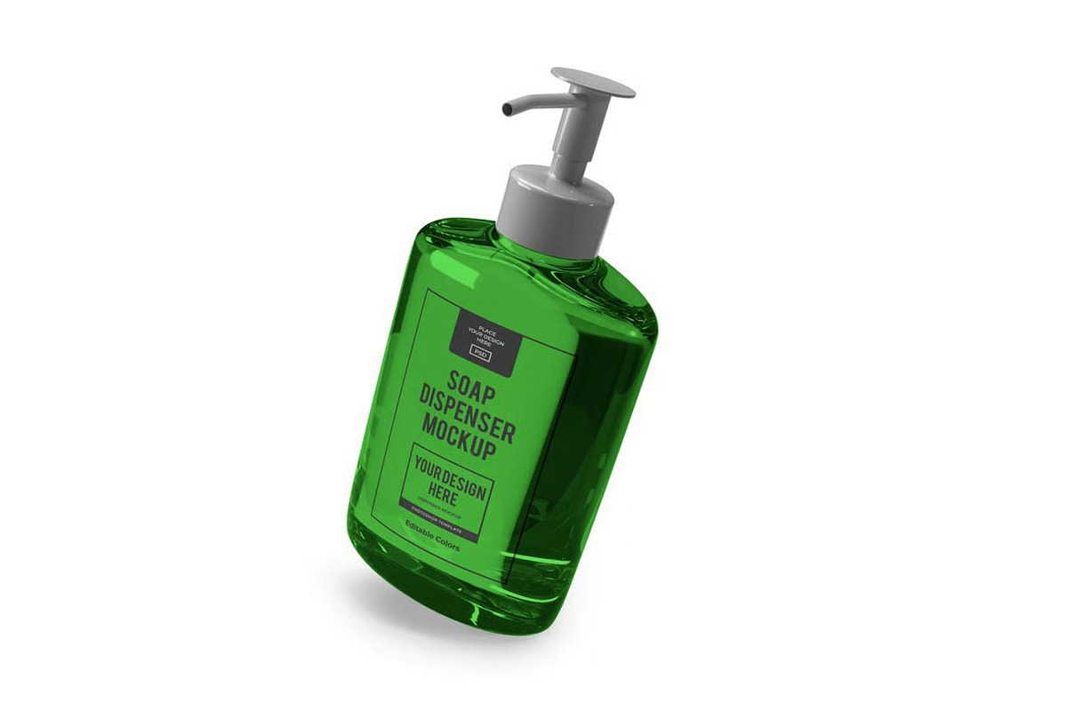 Soap Dispenser Mockup Template Set, a Household Mockup by DesignRushMarket (Photo 7 of 11)