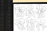 130 Procreate Chibi Couple Stamp, a Brushes & More by DrawingStoryShop (Thumbnail 3 of 7)