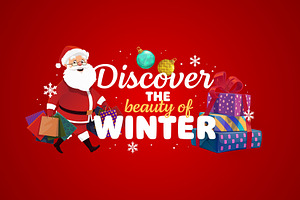 Christmas quote discover the beauty, an Illustration by Vector Tradition
