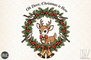 Vintage Christmas PNG, Deer, a Graphic by Libby Wishes (Thumbnail 1 of 6)