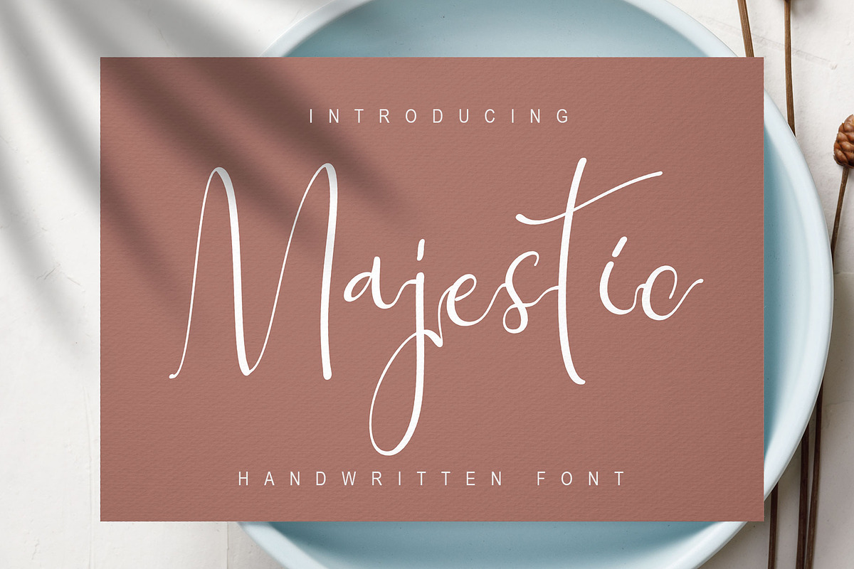 Majestic - Handwritten Script Font, a Script Font by Fonteca (Photo 1 of 4)