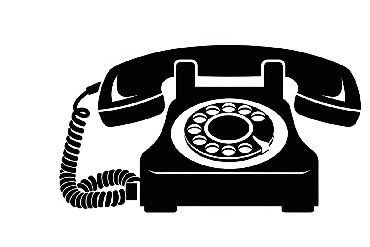 A classic vintage phone silhouette, an Illustration by Amazin_art (Photo 20 of 25)