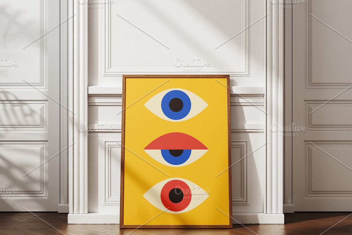 16 Abstract Eyes Printable Wall Art, a Background Graphic by C Design Studio (Photo 17 of 18)