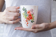 Bouquet of watercolor flowers Garden, an Illustration by ElenazlataArt (Thumbnail 6 of 6)
