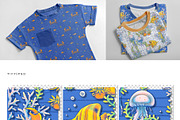 OCEAN Patterns & Clipart, a Decorative Illustration by Liiafis (Thumbnail 3 of 15)
